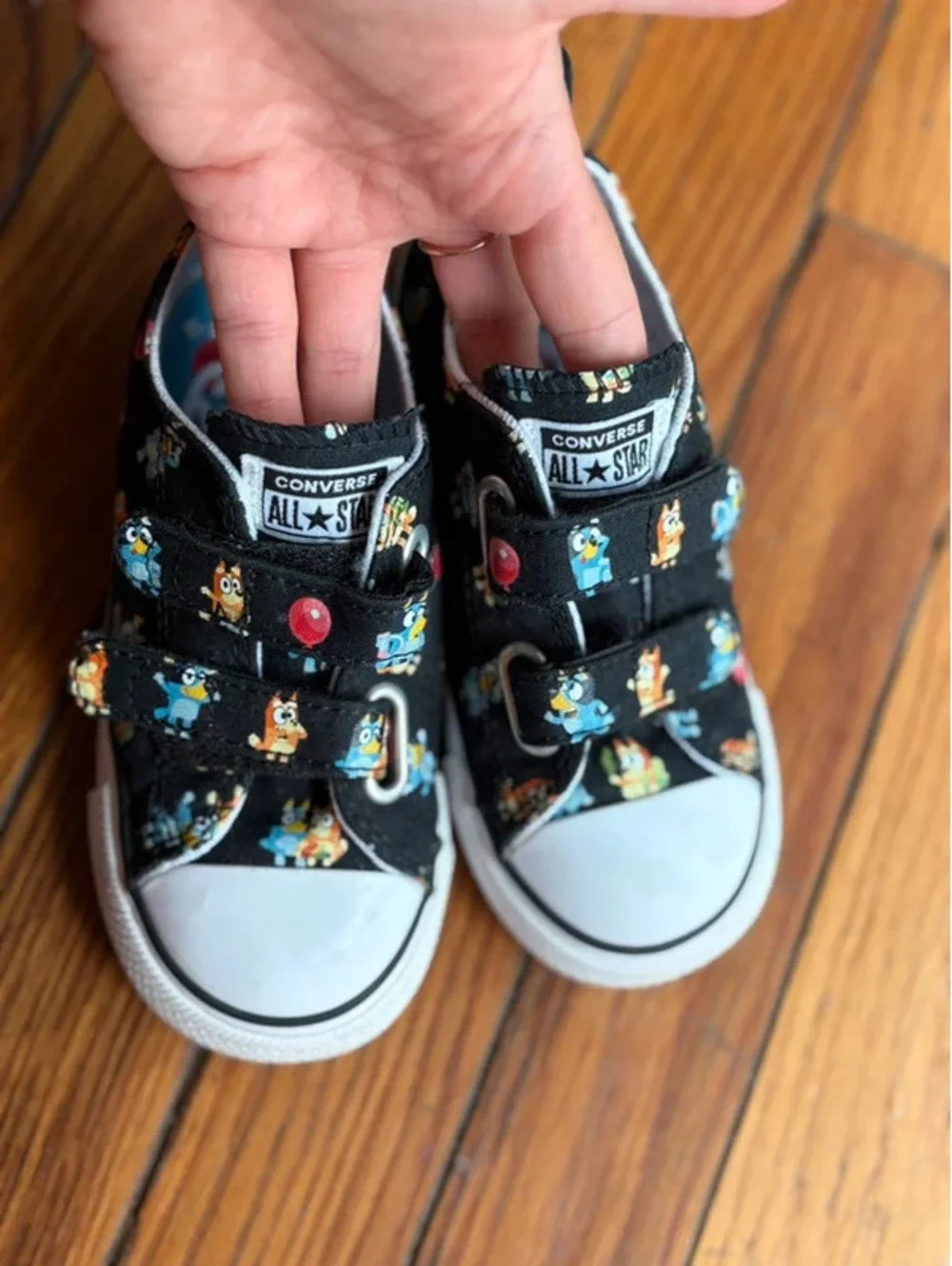 9C Bluey Velcro Converse Sneakers